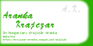 aranka krajczar business card